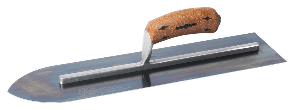 18" x 4-1/2" Elite Series Five Star™ Blue Steel Pointed Sword Trowel with Cork Handle
