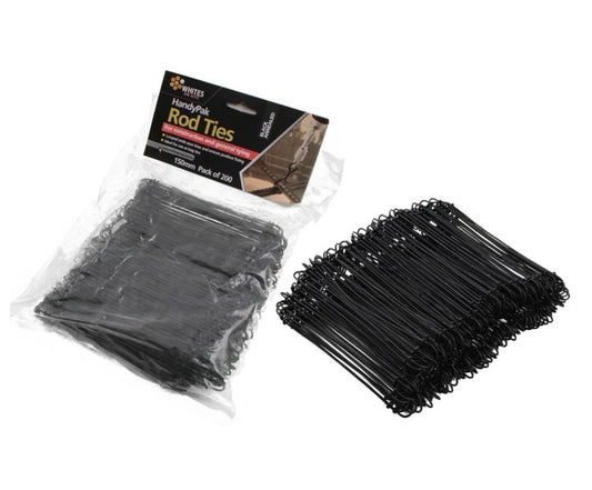 Bag Ties / Rod Ties / Loop Ties BLACK ANNEALED Handy Pack 200 x 125mm