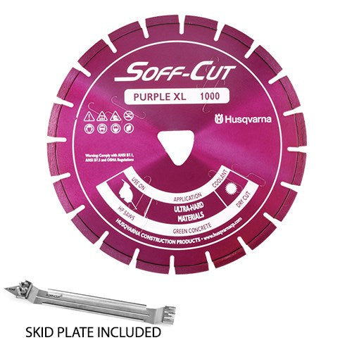 XL6-1000 6in PURPLE BLADE/SKID (Soff Cut 6 Inch)  ULTRA HARD