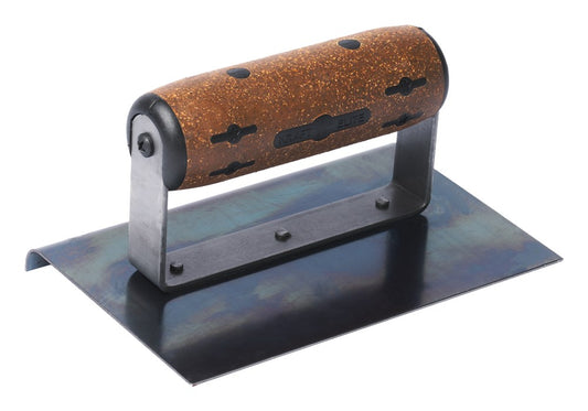 6" x 4" 3/8"R Elite Series Five Star™ Blue Steel Hand Edger with Cork Handle