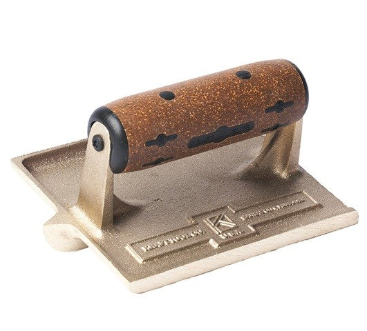 Elite Series™ 6" x 4-1/2" 1/4"R 1/2"D Large Bit Bronze Groover with Cork Handle